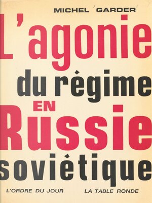 cover image of L'agonie du régime en Russie soviétique